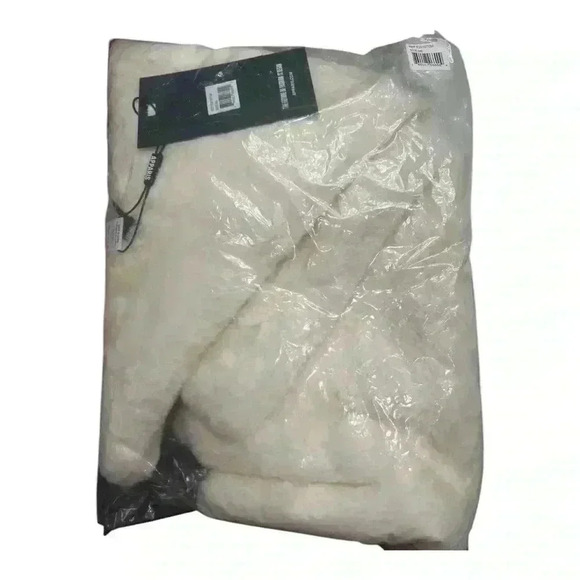 Apparis Women’s Bambi Faux Fur Rectangle Winter Scarf Cream Color - Picture 2 of 5